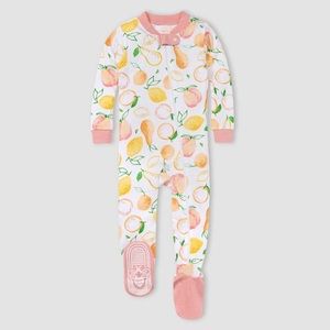 Burt's Bees Baby® Baby Girls' Fruit Print Snug Fit Footed Pajama - 6-9M
